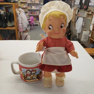Vintage Campbells Soup Girl Doll and Mug nice shape chef hat socks